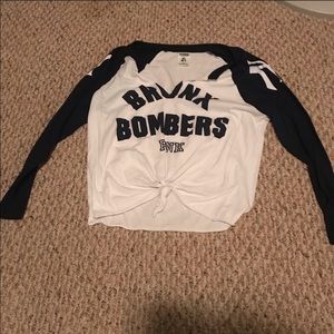 PINK NY Yankees top. Size medium.